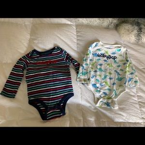 Gap Dinosaur & Stripe Onesie Bundle